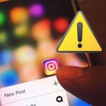 instagram logo e simbolo attenzione